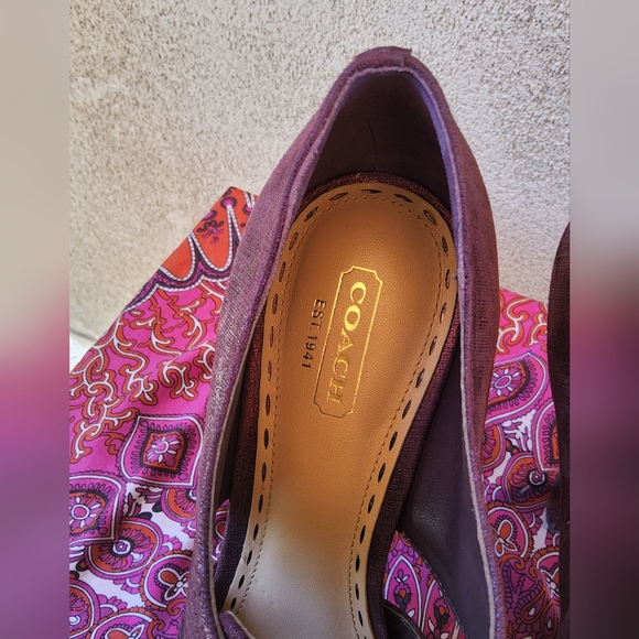 GORGEOUS Coach Teagan Leather Shimmer Heels- Like New - Picture 7 of 11